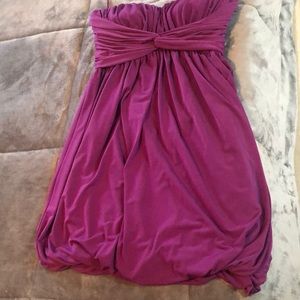 Jessica Simpson purple strapless dress with straps on the side.